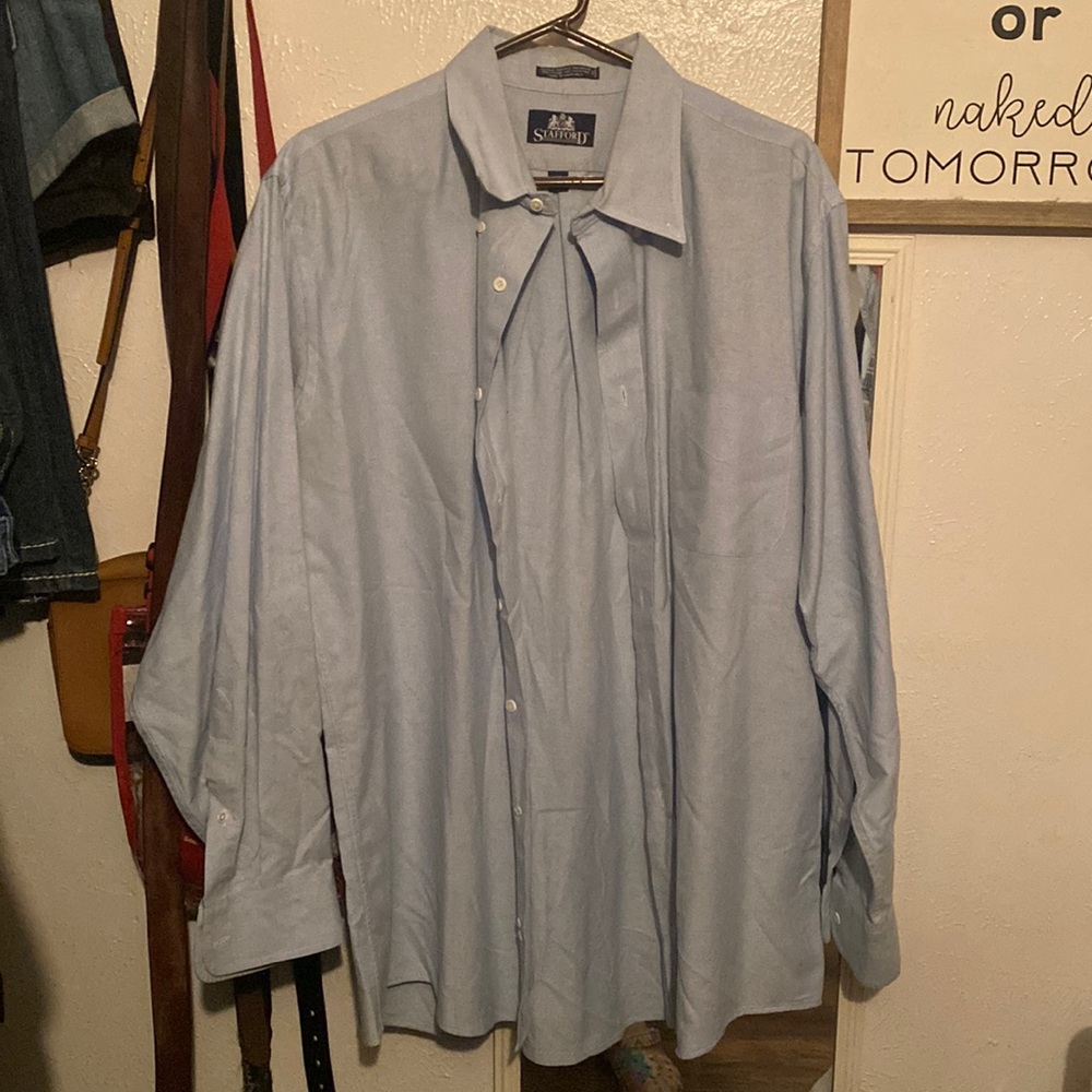 Mens XXL Long sleeve Staffords button down shirt